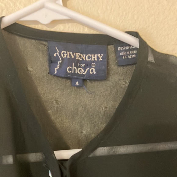 vintage black sheer Givenchy for Chesa - Picture 4 of 5
